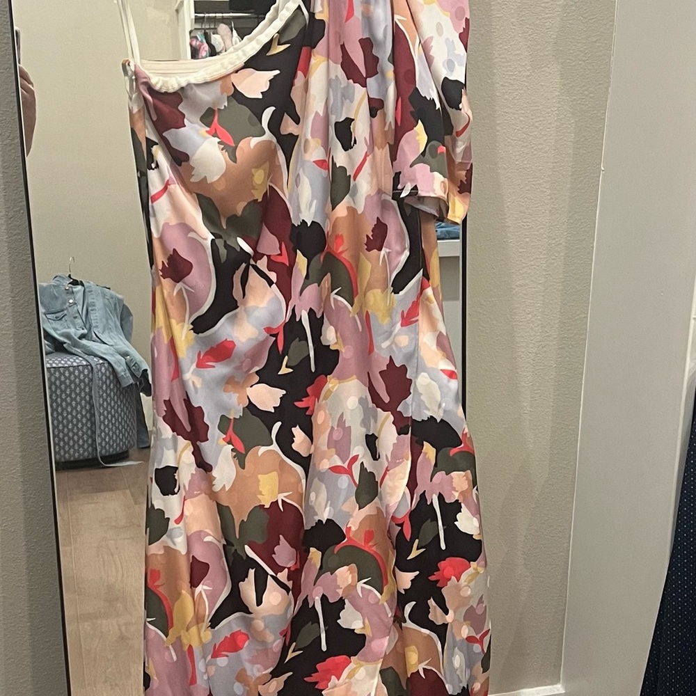 Floral One-Shoulder Dress